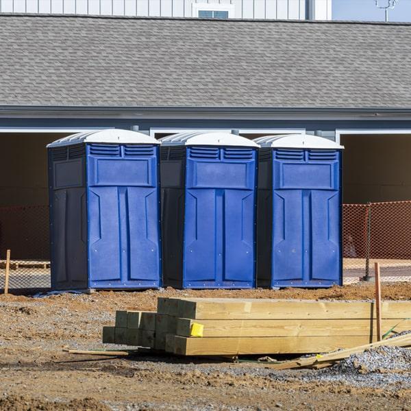 Heavy-duty construction site porta potty in Bethesda, Maryland