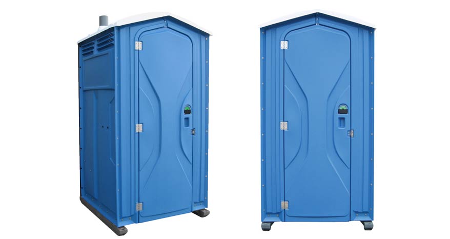 Long-term porta potty units on site in Bethesda, Maryland